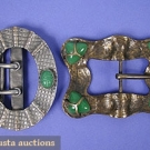 2 ARTS &amp; CRAFTS STYLE BUCKLES