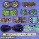 9 JEWELLED CLASPS, 1900-1920s