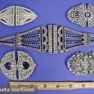 4 ART DECO JEWELLED CLASPS