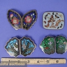 3 CLOISONNE CLASPS, 1900-1920