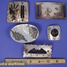 5 MOTHER OF PEARL BUCKLES, 1890-1940