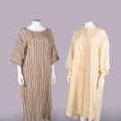 TWO ISSEY MIYAKE LINEN DRESSES, JAPAN, S/S 1985 &amp; 1987