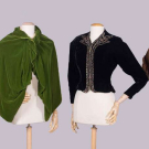 FOUR CROPPED EVENING JACKETS OR CAPELETS, LATE 19TH C-1940s