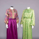 OSCAR DE LA RENTA &amp; UNLABELED LAME' EVENING DRESSES, USA, LATE 1970s