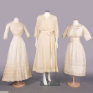 THREE COTTON OR SILK DAY DRESSES, 1913-1918
