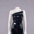 BALENCIAGA VINYL &amp; MESH MINIDRESS, PARIS, 1990s