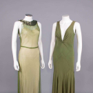 TWO SILK EVENING DRESSES, 1930s