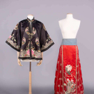 EMBROIDERED COAT &amp; PAIRED MANDARIN SKIRT, CHINA, 1920-1940s