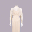 SILK GEORGETTE WEDDING GOWN, c. 1937