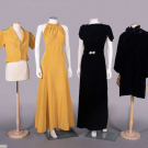 TWO FAILLE OR VELVET EVENING ENSEMBLES, USA, c. 1940