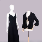 CARDINALI TWO PIECE WOOL CREPE EVENING ENSEMBLE, USA, 1970s