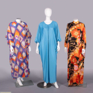 THREE CAFTAN INSPIRED LOUNGE OR HOSTESS DRESSES, USA, 1970s-EARLY 1980s