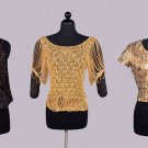 THREE DESIGNER SILK &amp; METALLIC TOPS, FRANCE &amp; ITALY, 1970-MODERN