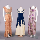 THREE EVENING OR THEATRICAL DRESSES, 1940s