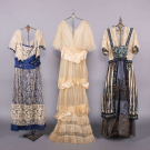 THREE EVENING OR LINGERIE DRESSES, 1912-1915