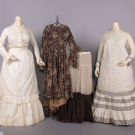THREE COTTON DAY DRESSES, 1870-1875