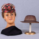 SILK OR STRAW LADIES HATS, LATE 1850-1860s