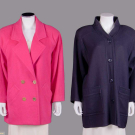 TWO GIVENCHY WOOL DAY COATS, PARIS, 1980s