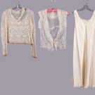 TWO GIRLS TEA DRESSES, LINGERIE DRESS ELEMENTS &amp; ONE SLIP, 1910-1920s