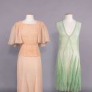 TWO SILK GEORGETTE PARTY DRESSES, c. 1925-1930