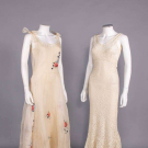 TWO ORGANDY OR LACE EVENING DRESSES, MID 1930s