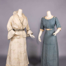 TWO SILK OR LINEN DAY DRESSES, 1908-1912