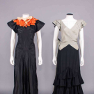 TWO SILK TAFFETA OR CREPE EVENING GOWNS, c. 1932-1933
