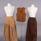 SPORTING SKIRT, SUEDE VEST &amp; SKIRT, USA, LATE 1910-1970s