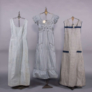 THREE LADIES COTTON WORK APRONS, 1890s