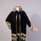 SILK VELVET, FUR &amp; TASSELED EVENING COAT, 1910s