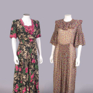 SILK OR COTTON DAY DRESSES, LATE 1940s