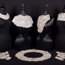 SEVEN POINT DE GAZE OR BRUSSELS MIXED LACE COLLARS OR FLOUNCES, LATE 19TH C