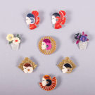 EIGHT LEA STEIN FLORAL &amp; FIGURAL BROOCHES, PARIS