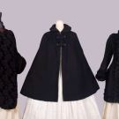 THREE CISELE VELVET OR WOOL OUTWEAR GARMENTS, 1880-1890s