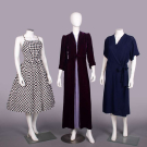 THREE POOL, HOSTESS OR DAY DRESSES, USA, 1940-1950s