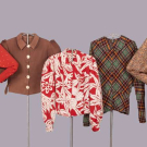 FIVE SILK OR COTTON BLOUSES, 1930-1950s