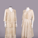 TWO HAND EMBROIDERED AFTERNOON OR LINGERIE DRESSES, 1914-1920
