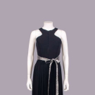 GEOFFREY BEENE SILK JERSEY &amp; QUILTED LAME’ EVENING GOWN, USA, FALL 1990