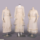 THREE COTTON AFTERNOON OR LINGERIE DRESSES, USA, 1912-1918