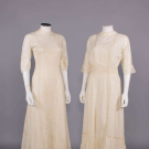 TWO EMBROIDERED &amp; LACE LINGERIE DRESSES, 1910-1912