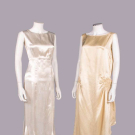 TWO SILK EVENING OR WEDDING DRESSES, 1928-1930