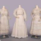 ONE NET &amp; TWO PINA FIBER LINGERIE DRESSES, c. 1904 &amp; c. 1917