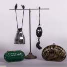 FOUR LLEWELYN, HARDY OR UNLABELED LUCITE BOX BAGS, USA, 1930-1950s