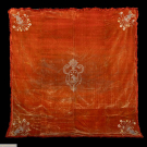 EMBROIDERED SILK VELVET EASTER COVERING, EARLY 19TH C