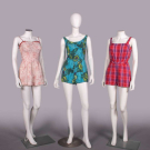 THREE PRINTED COTTON SWIMSUITS, USA, 1950-1960s