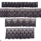 GENEROUS GROUP OF CHANTILLY &amp; OTHER LACE FLOUNCES, 1850-1920s