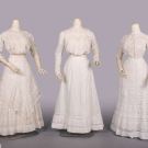 THREE COTTON OR LINEN LINGERIE DRESSES, c. 1905