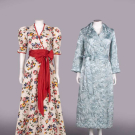 TWO QUILTED DRESSING GOWNS, 1940s
