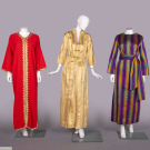 THREE REGIONAL INSPIRED DRESSING OR HOSTESS GOWNS, 1950-1960s