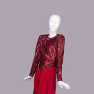 BOB MACKIE BEAD &amp; SEQUIN ENCRUSTED PARTY DRESS, USA, 1980s